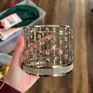 Bath & Body Works Silver Geometric Candle Holder